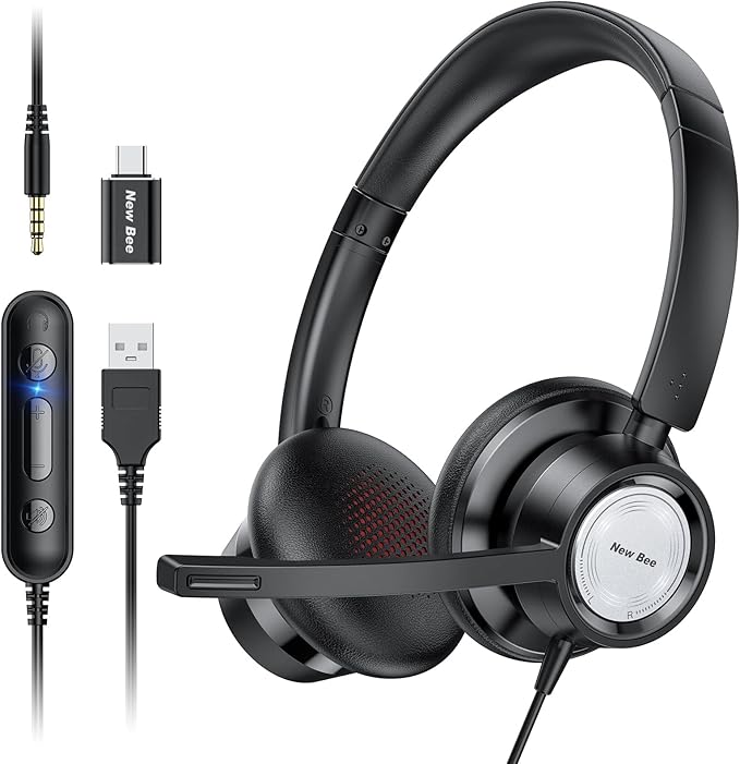 New Bee Noise Cancelling USB Headset