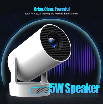 Mini Projector – 1080P HD & 4K HD Support, Portable LED Projector, 4K Video Playback, Multiple Connectivity Options